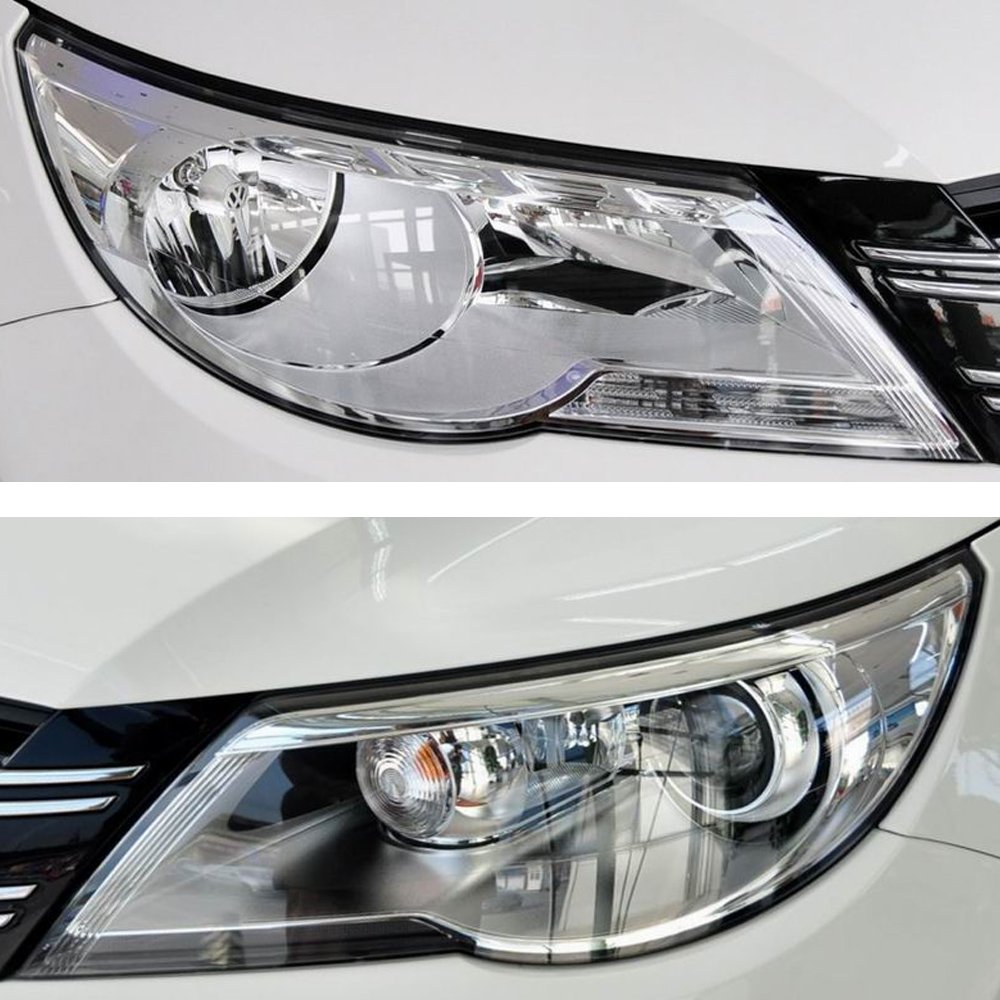 2009-2012 Year Volkswagen Tiguan Headlight Cover Replacement 5 the left and right vision of the Tiguan headlight lens glass